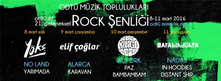 ODTÜ MT. 21. Geleneksel Rock Şenliği | 8-11 Mart