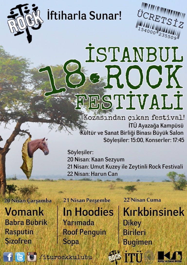 KONSER | 18. İstanbul Rock Festivali / 20-21-22 Nisan