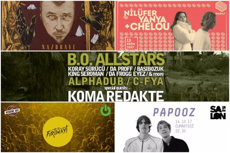 BBI Haftanın TOP 5 Konseri (9-15 Ekim 2017)