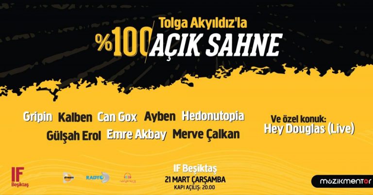 Tolga Akyıldız’la %100 Açık Sahne 16. Kez Gerçekleşiyor!