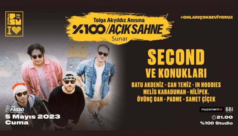 Tolga Akyıldız Anısına Son Defa! %100 Açık Sahne Sunar: “Second ve Konukları”